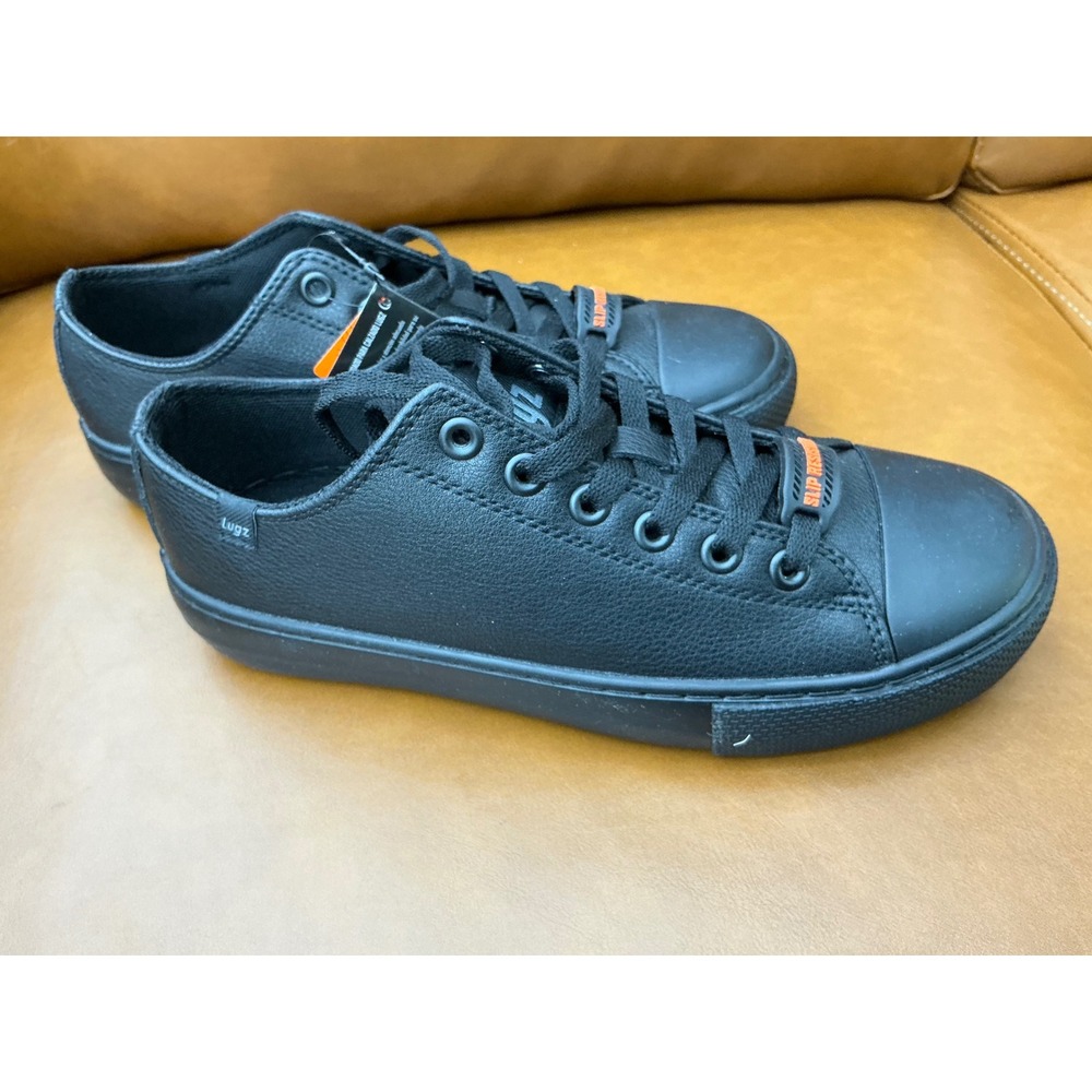 Lugz Stagger Lo SR Shoes Womens 6 Black New Slip Resistant Work Sneakers